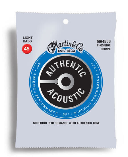 Martin Authentic Acoustic Bass SP Light Gauge String Set MA4800 (45-100)