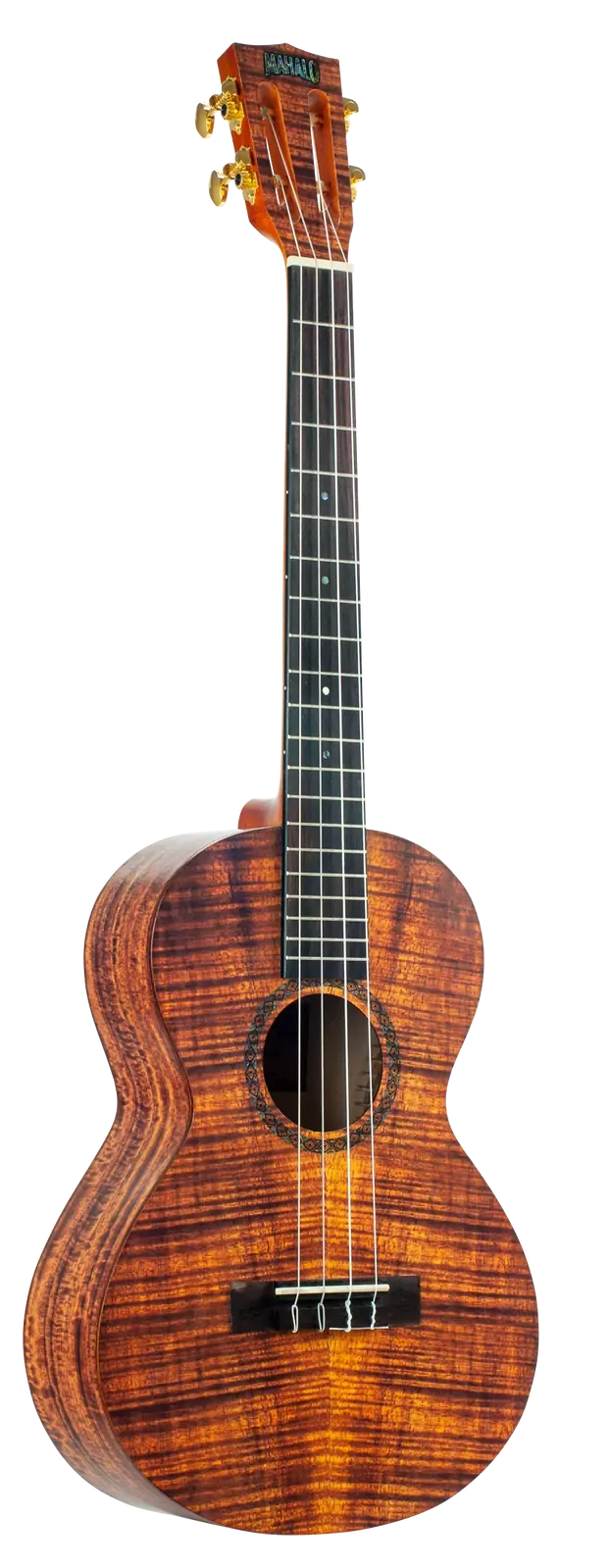 Mahalo Artist Elite Baritone Ukulele Flame Koa Finish