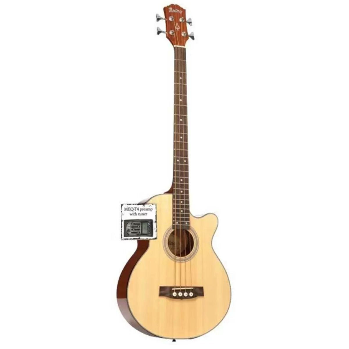 Monterey MAB-315CEN Acoustic Bass Guitar Med Scale w/ Cutaway & Pickup