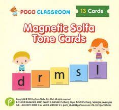 Poco Studio Magnetic Solfa Tone Cards for Classroom Games