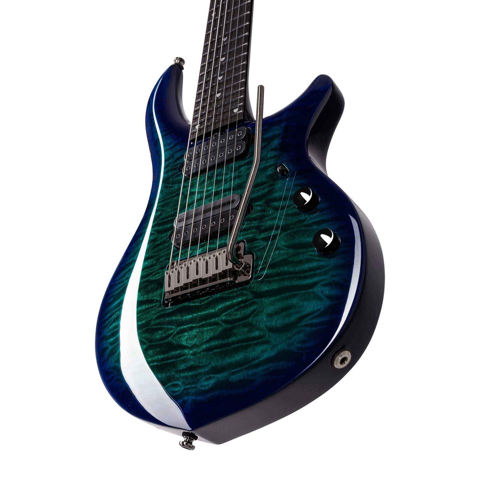 Sterling by Music Man SBMM Majesty MAJ270X Quilted Maple, Cerulean Paradise Electric Guitar — view 3