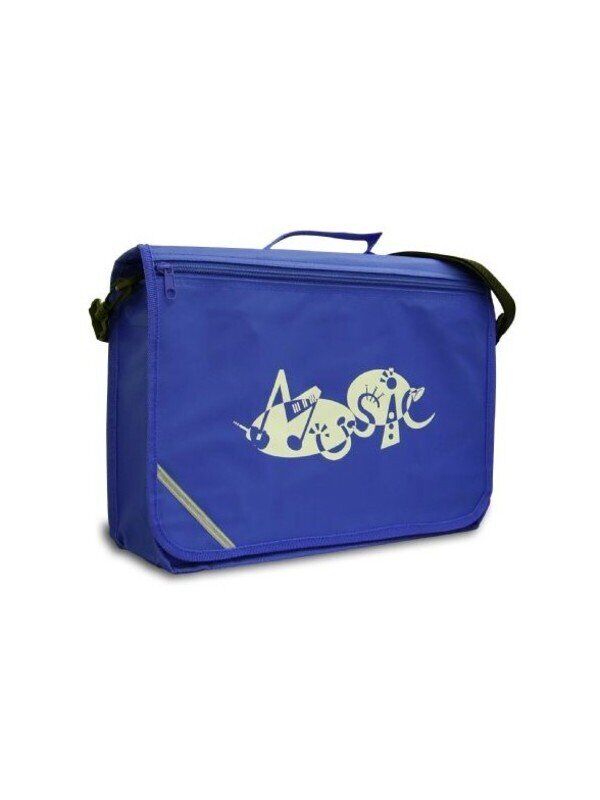 Mapac Excel Music Bag Royal Blue with Shoulder Strap and Reflective Strip, 37 x 27cm