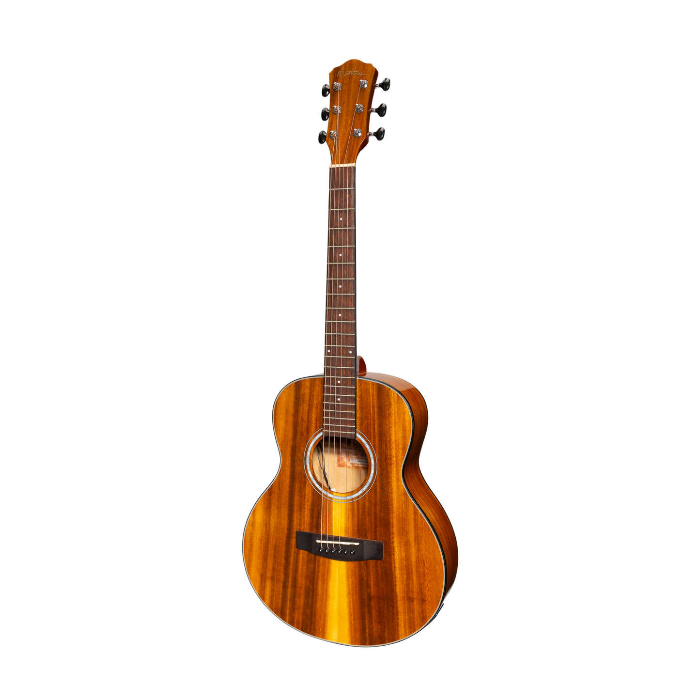 Martinez '51 Series' Acoustic-Electric Short Scale Guitar Koa Gloss 23.5" MAU-51G-KOA Natural Mini Body 6 Strings