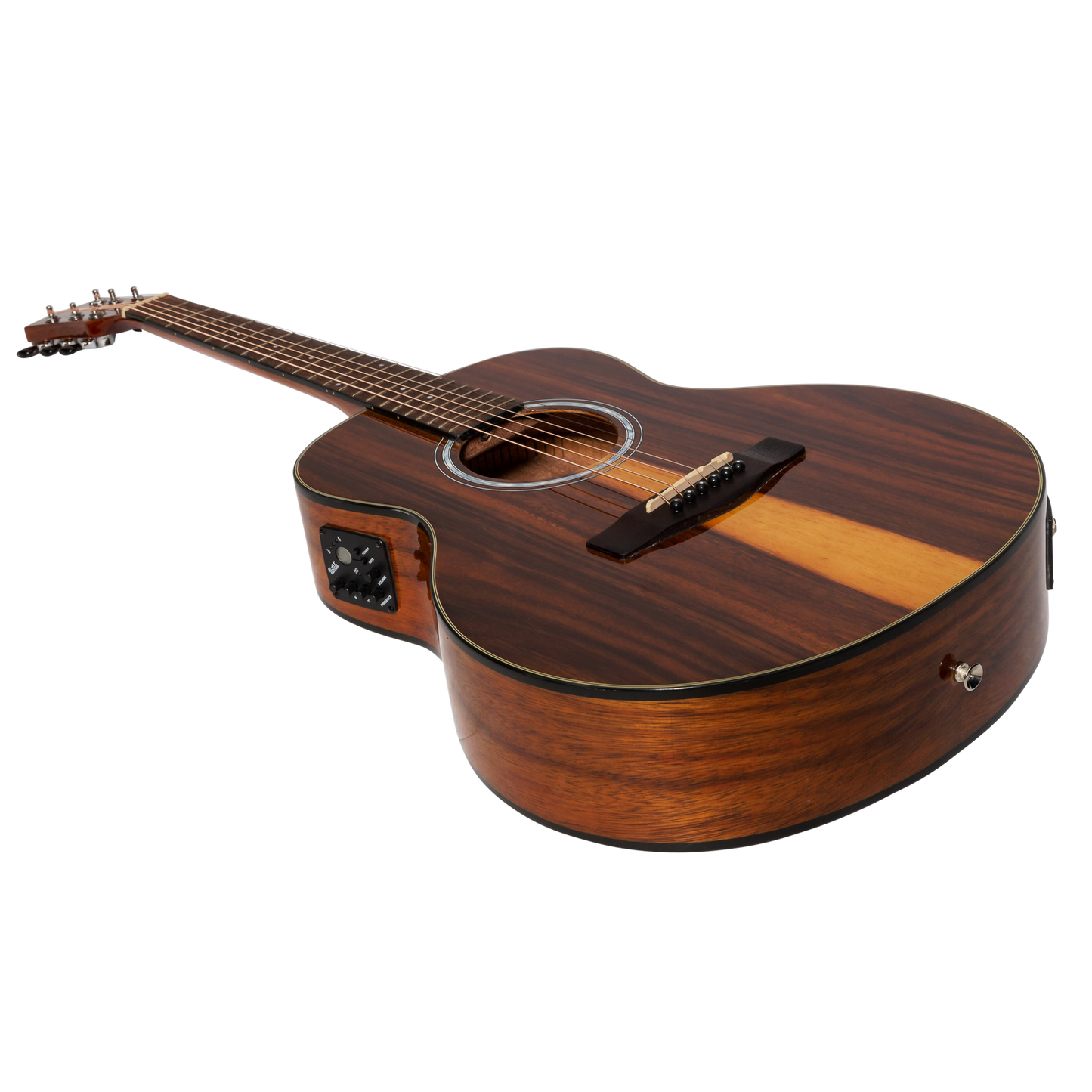 Martinez 51 Series Acoustic-Electric Short Scale Guitar Teakwood Gloss MAU-51G-TK — view 3