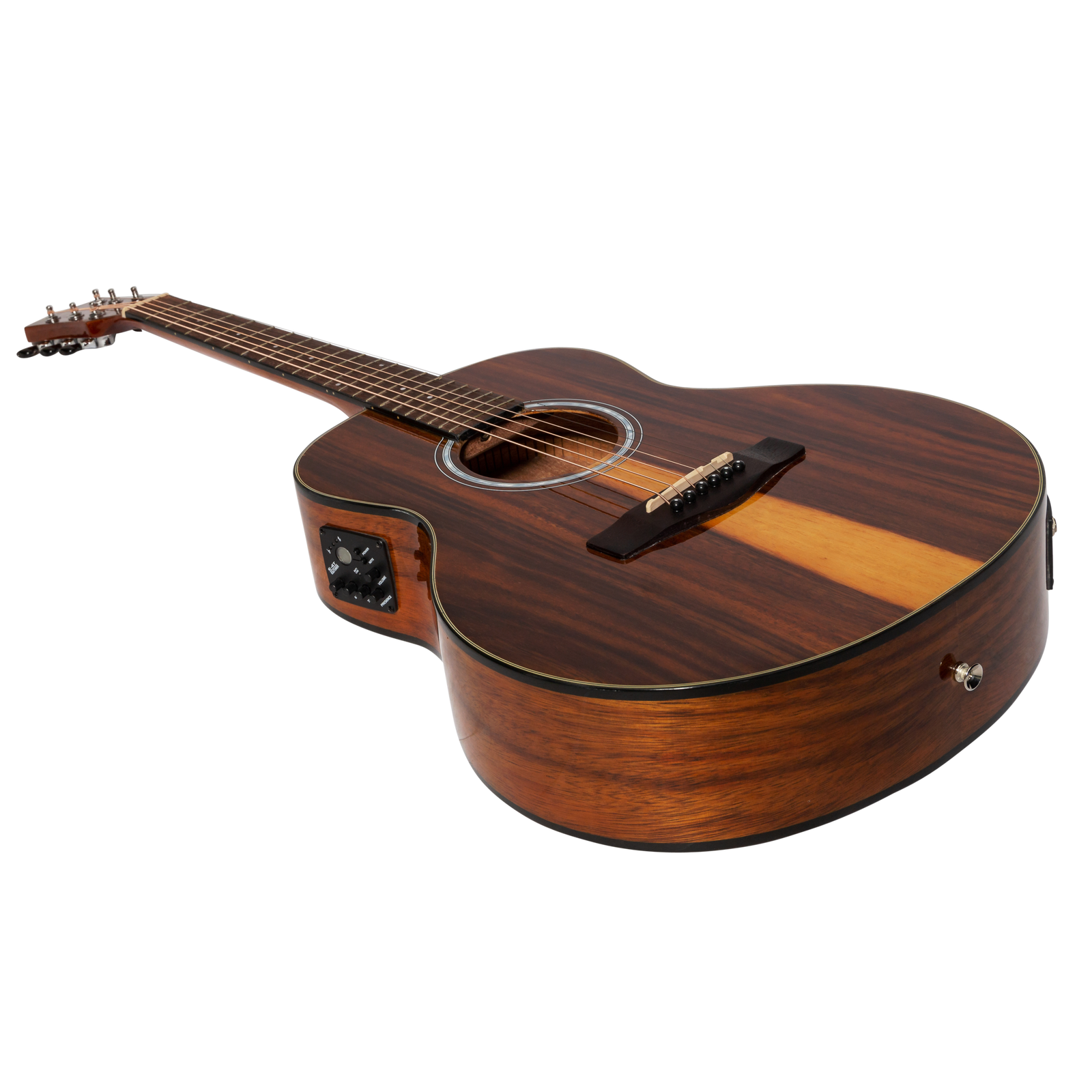 Martinez 51 Series Acoustic-Electric Short Scale Guitar Teakwood Gloss MAU-51G-TK — view 3