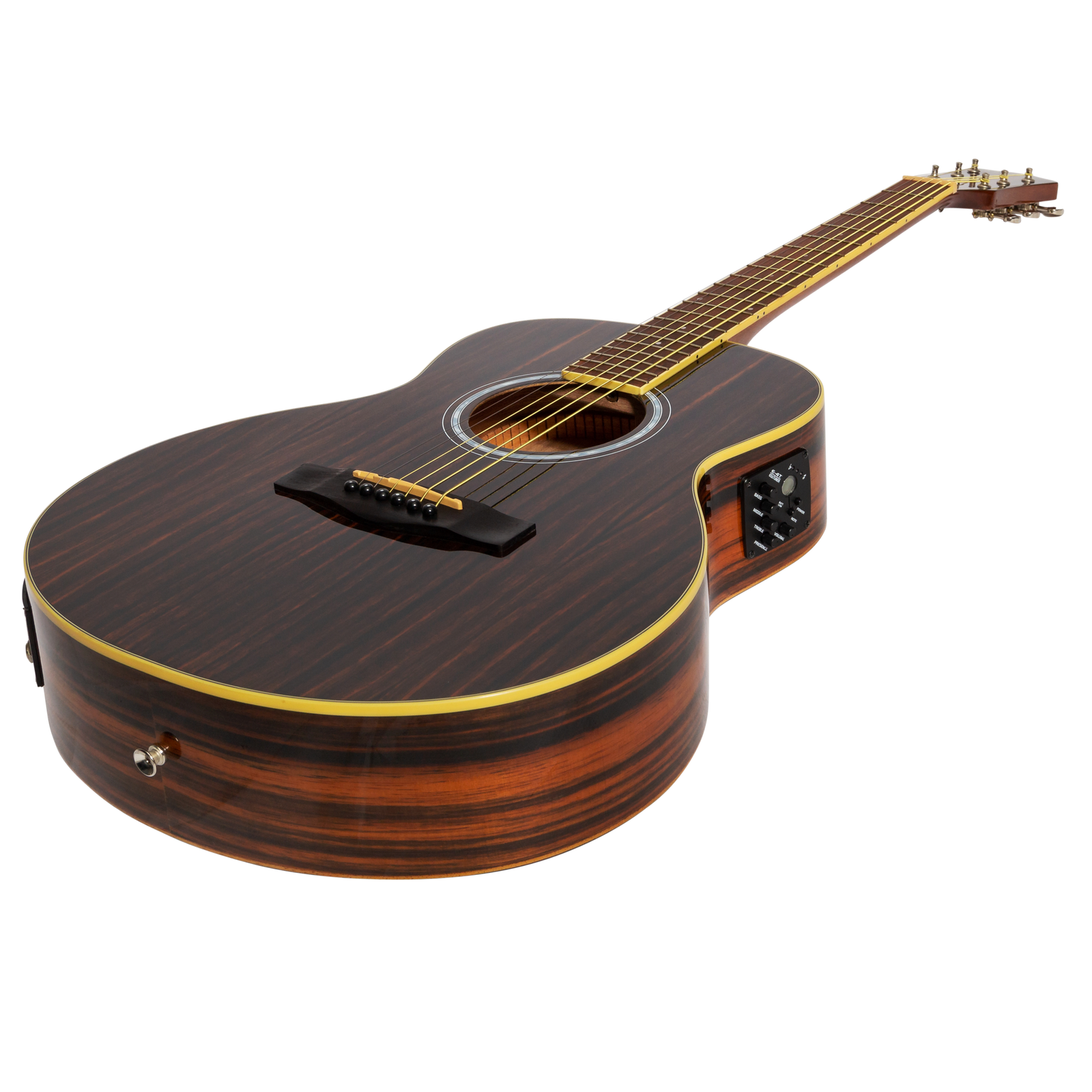 Martinez '51 Series' Left Handed Acoustic-Electric Short Scale Guitar Amara Gloss MAU-51GL-AMA — view 3