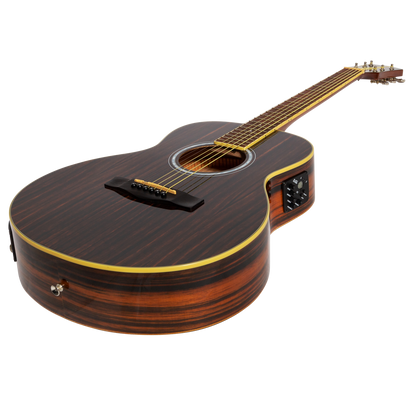 Martinez '51 Series' Left Handed Acoustic-Electric Short Scale Guitar Amara Gloss MAU-51GL-AMA — view 3