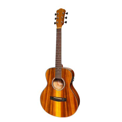 Martinez '51 Series' Left Handed Acoustic-Electric Short Scale Guitar Koa Gloss MAU-51GL-KOA