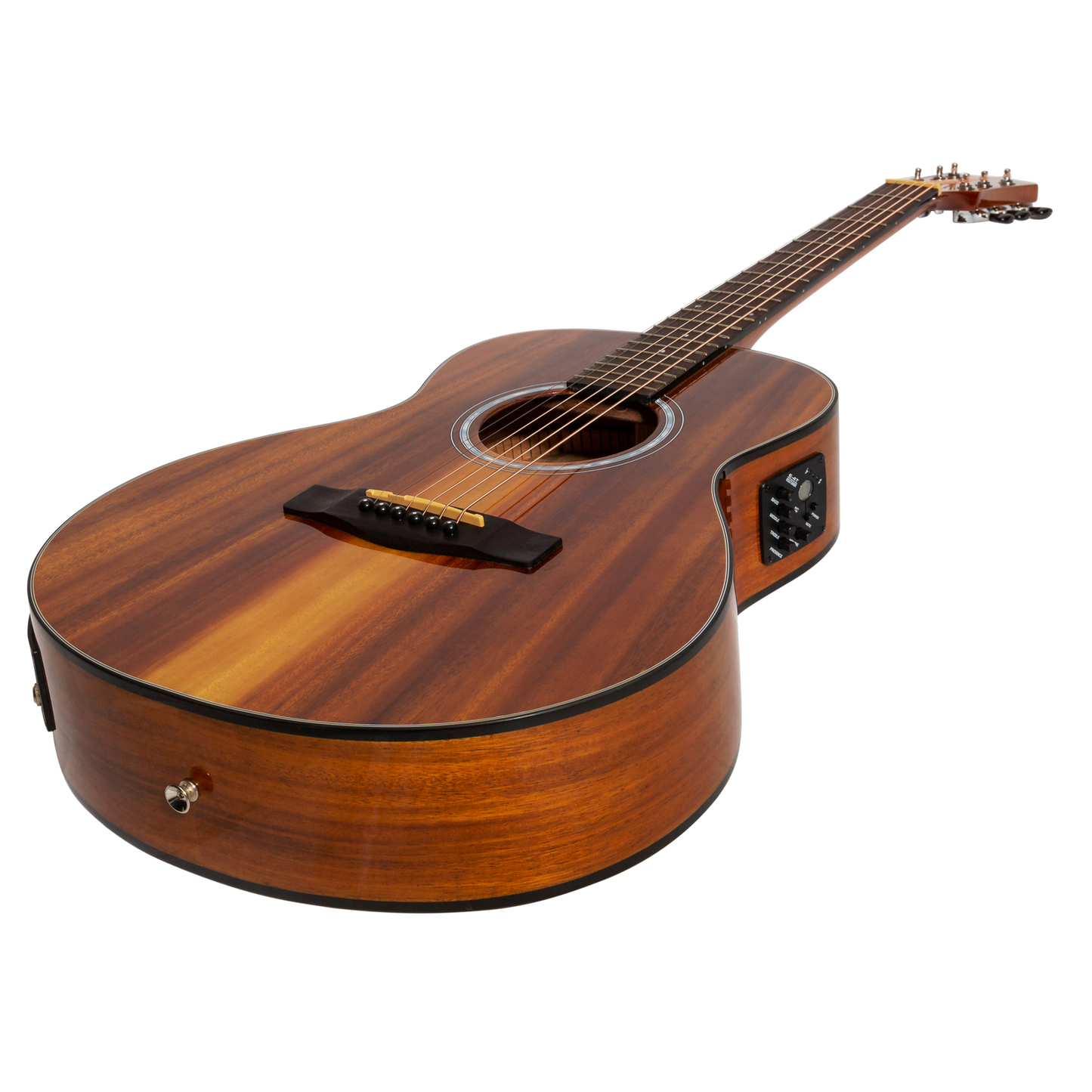 Martinez '51 Series' Left Handed Acoustic-Electric Short Scale Guitar Koa Gloss MAU-51GL-KOA — view 3