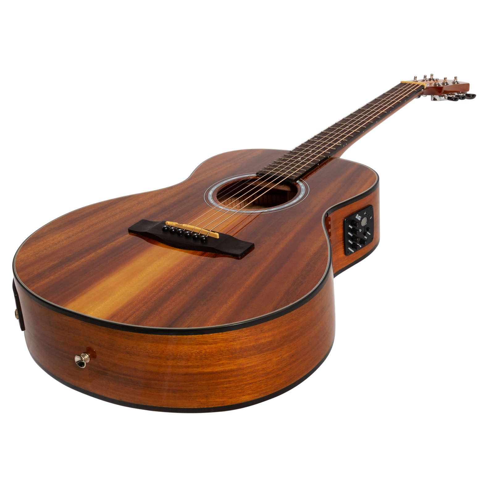 Martinez '51 Series' Left Handed Acoustic-Electric Short Scale Guitar Koa Gloss MAU-51GL-KOA — view 3
