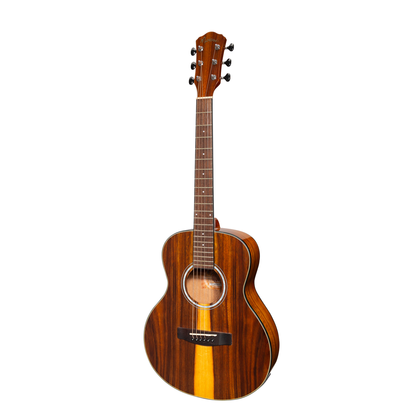 Martinez '51 Series' Left Handed Acoustic-Electric Short Scale Guitar Teakwood Gloss MAU-51GL-TK