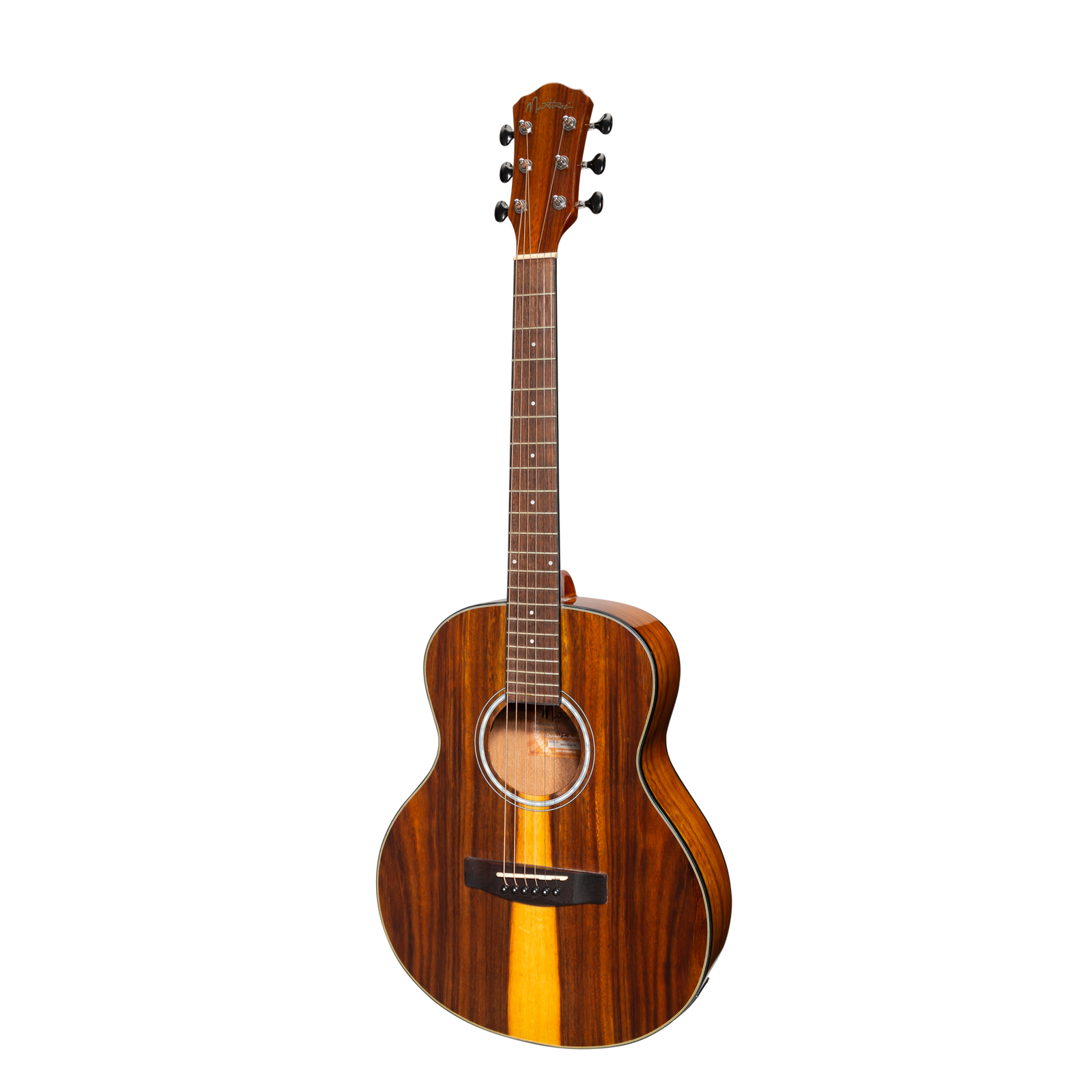Martinez '51 Series' Left Handed Acoustic-Electric Short Scale Guitar Teakwood Gloss MAU-51GL-TK