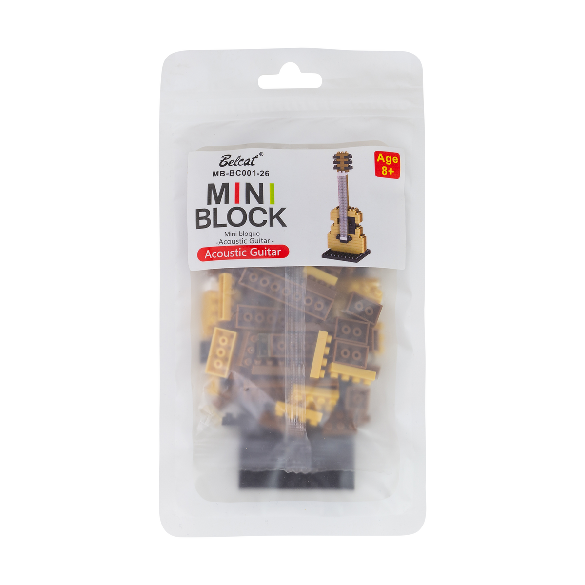 Belcat Mini Block Acoustic Guitar Building Set with Stand