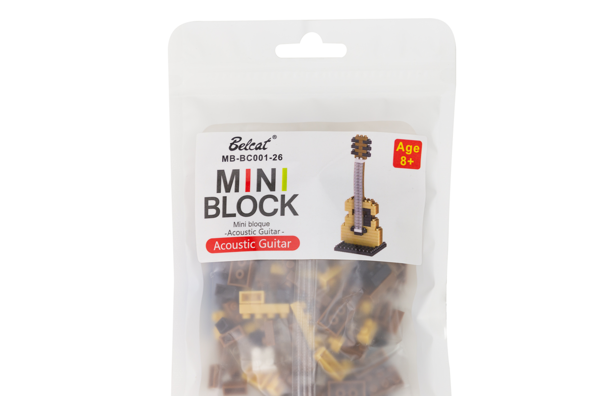 Belcat Mini Block Acoustic Guitar Building Set with Stand — view 2