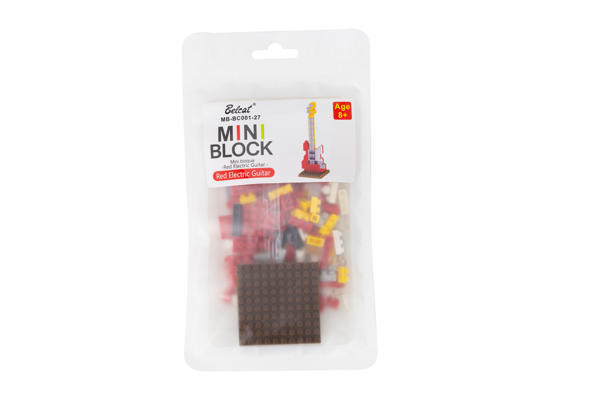 Belcat Mini Block Electric Guitar Building Set with Stand