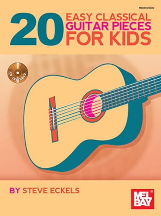 20 Easy Classical Guitar Pieces For Kids Softcover Book/CD
