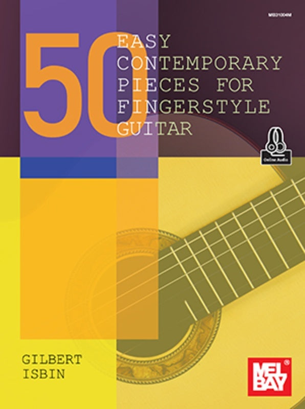 Isbin - 50 Easy Contemporary Pieces Fingerstyle Guitar Bk/Ol Sftcvr/Online Audio (Guitar)