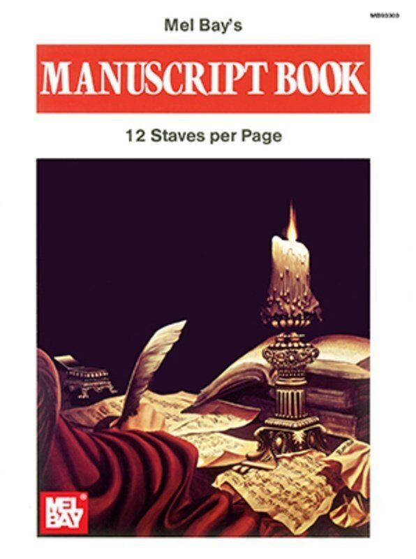 Mel Bay Manuscript Book 32 Pages 12 Stave 8.75 x 11.75