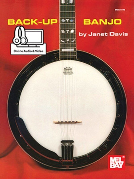 Back-Up Banjo by Janet Davis - 240 Pages, Mel Bay Publications, Includes Online Video and Audio