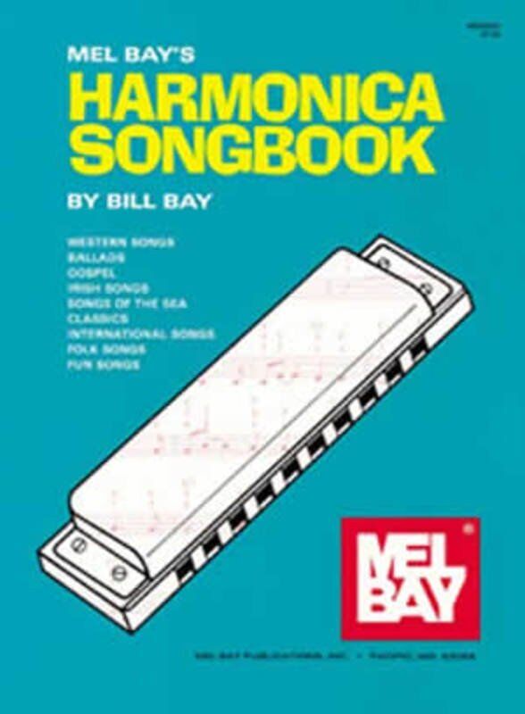 Harmonica Songbook by William Bay - 121 Songs for 10-Hole Diatonic Harmonica in C with Guitar Chords, 80 Pages, Mel Bay Publications