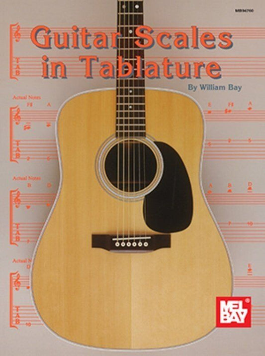 Guitar Scales in Tablature by William Bay - 80 Pages Standard Notation & TAB