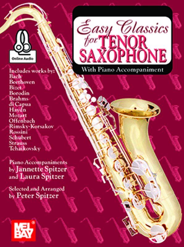 Easy Classics for Tenor Saxophone with Piano Accompaniment Book