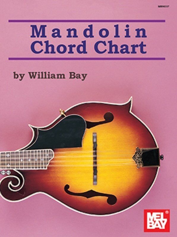 Mandolin Chord Chart by William Bay - 4 Pages, Includes Fingerboard Diagram, Major and Minor Chords in All Keys