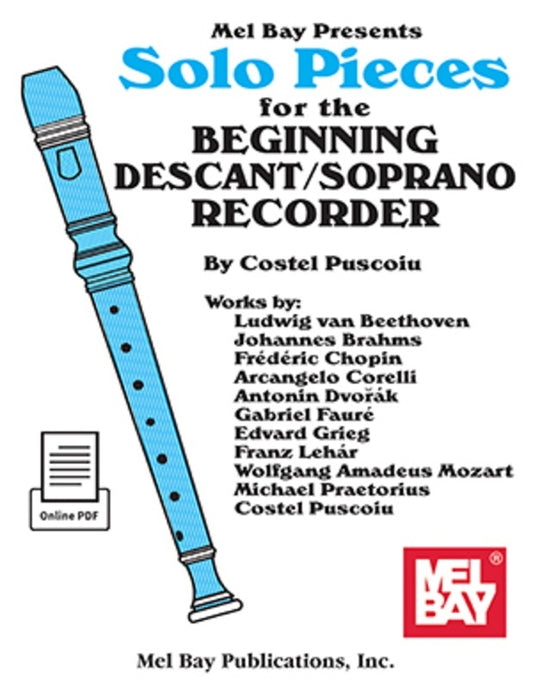 Solo Pieces Beginning Descant/Sop Recorder Book/Pdf (Softcover Book/Online Media) Book