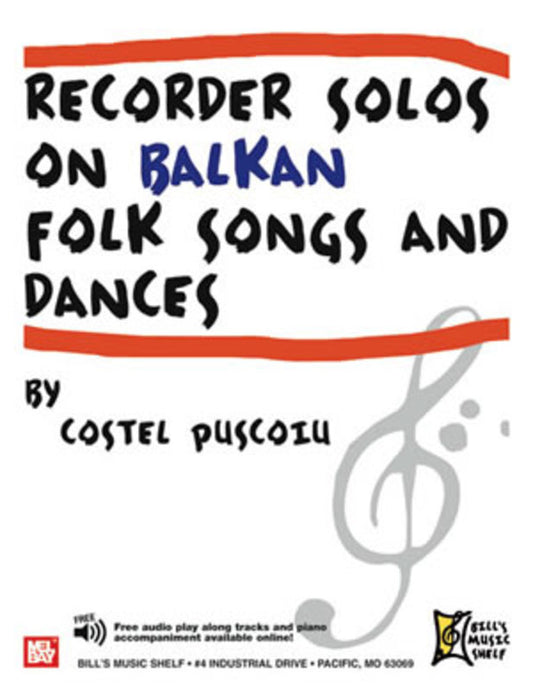 Recorder Solos On Balkan Folk Songs And Dances (Softcover Book/Online Media) Book
