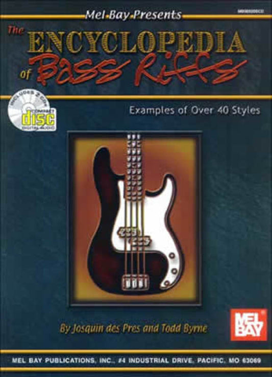 Encyclopedia Of Bass Riffs Softcover Book/CD