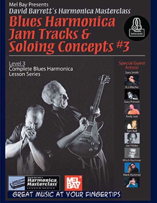 Blues Harmonica Jam Tracks Solo Concepts 3 Book/Oa (Softcover Book/Online Audio) Book