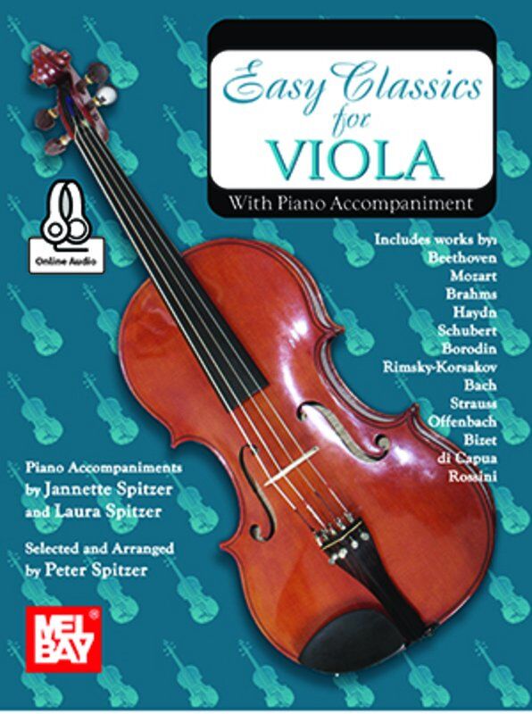 Easy Classics for Viola with Piano Accompaniment Book