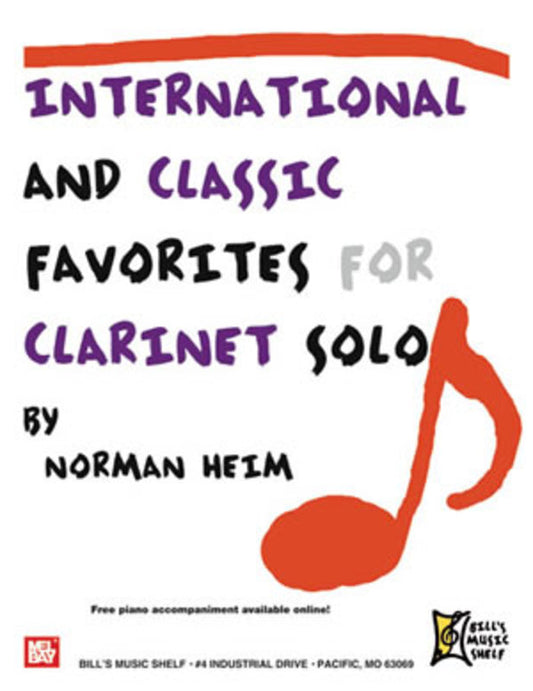 International And Classic Favs For Clarinet Solo (Softcover Book/Online Media) Book