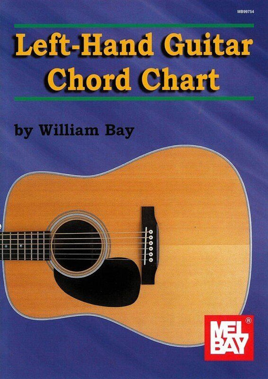 Left Hand Guitar Chord Chart by Mel Bay Publications - 4 Pages