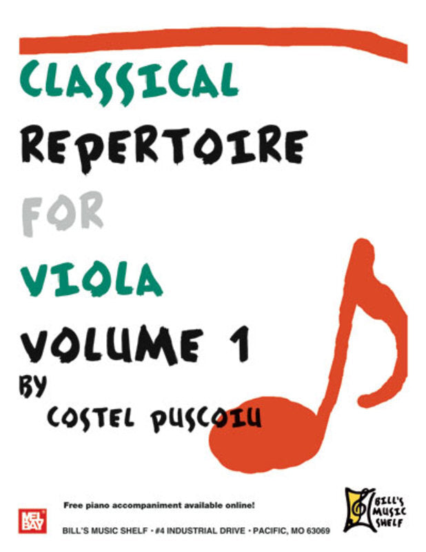 Classical Repertoire For Viola Vol 1 Book