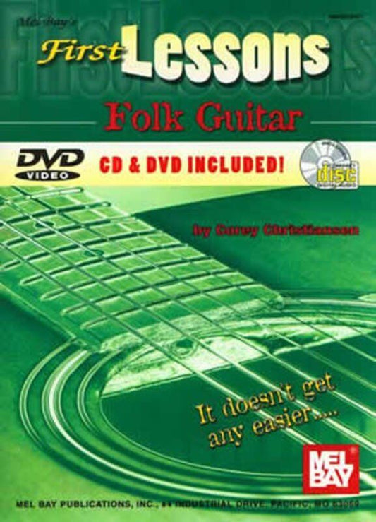 First Lessons Folk Guitar Book with CD and DVD