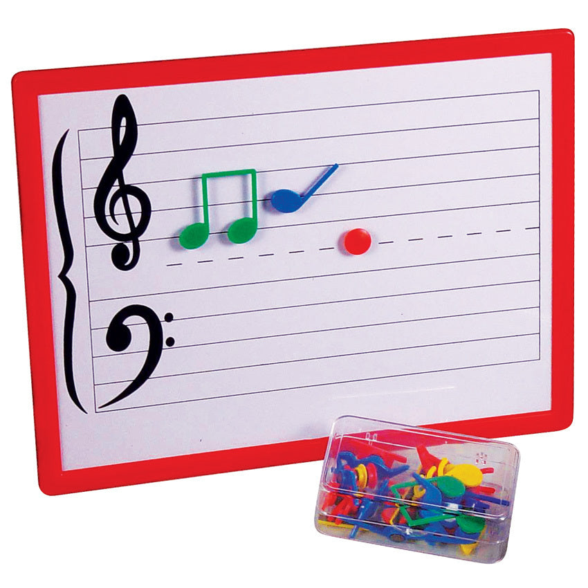 Maxtone Magnetic Music Teaching Board with 33 Magnetic Symbols for Music Education