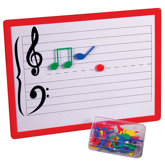 Maxtone Magnetic Music Teaching Board with 33 Magnetic Symbols for Music Education