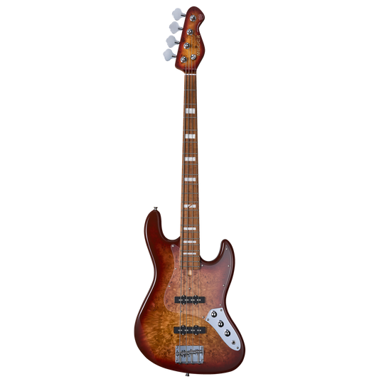 MOOER MBJ410 J Bass-Style Electric Bass Guitar - Red Burst