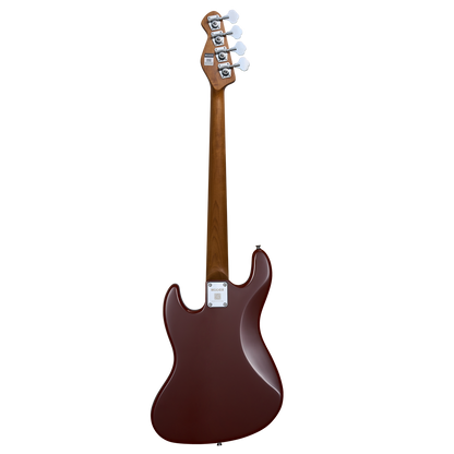 MOOER MBJ410 J Bass-Style Electric Bass Guitar - Red Burst — view 4