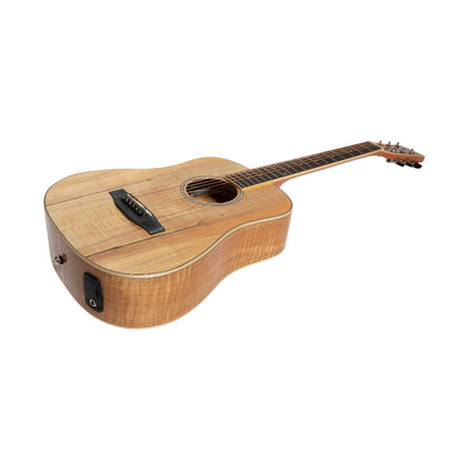 Martinez MBT-31SM-NGL Spalted Maple Acoustic-Electric Babe Traveller Guitar Natural Gloss — view 3