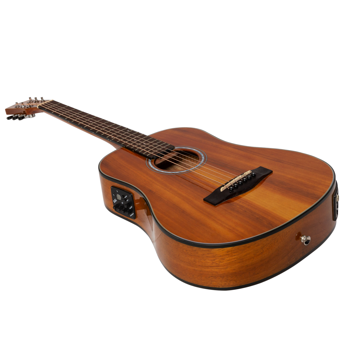 Martinez 51 Series Acoustic-Electric Babe Traveller Guitar Koa Gloss Finish — view 3