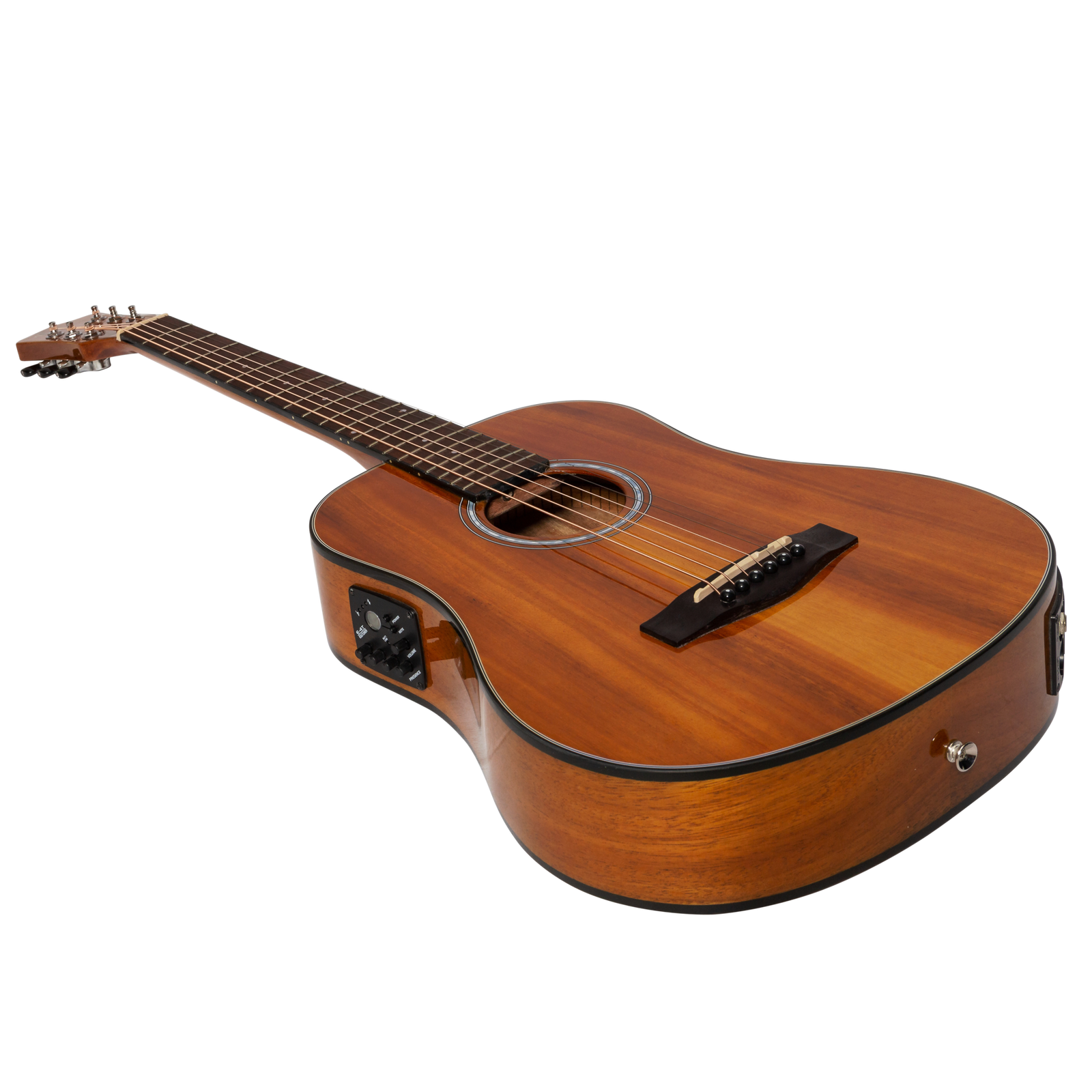 Martinez 51 Series Acoustic-Electric Babe Traveller Guitar Koa Gloss Finish — view 3