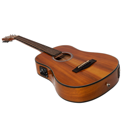 Martinez 51 Series Acoustic-Electric Babe Traveller Guitar Koa Gloss Finish — view 3