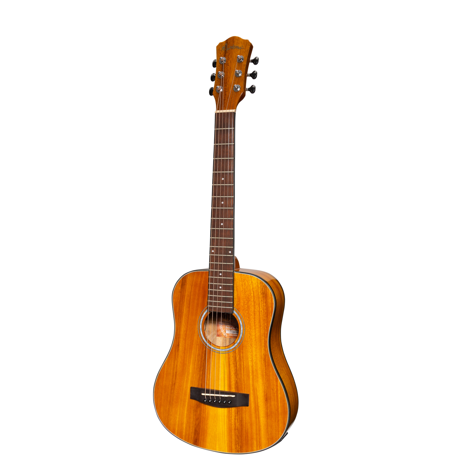 Martinez 51 Series Acoustic-Electric Babe Traveller Guitar Koa Gloss Finish