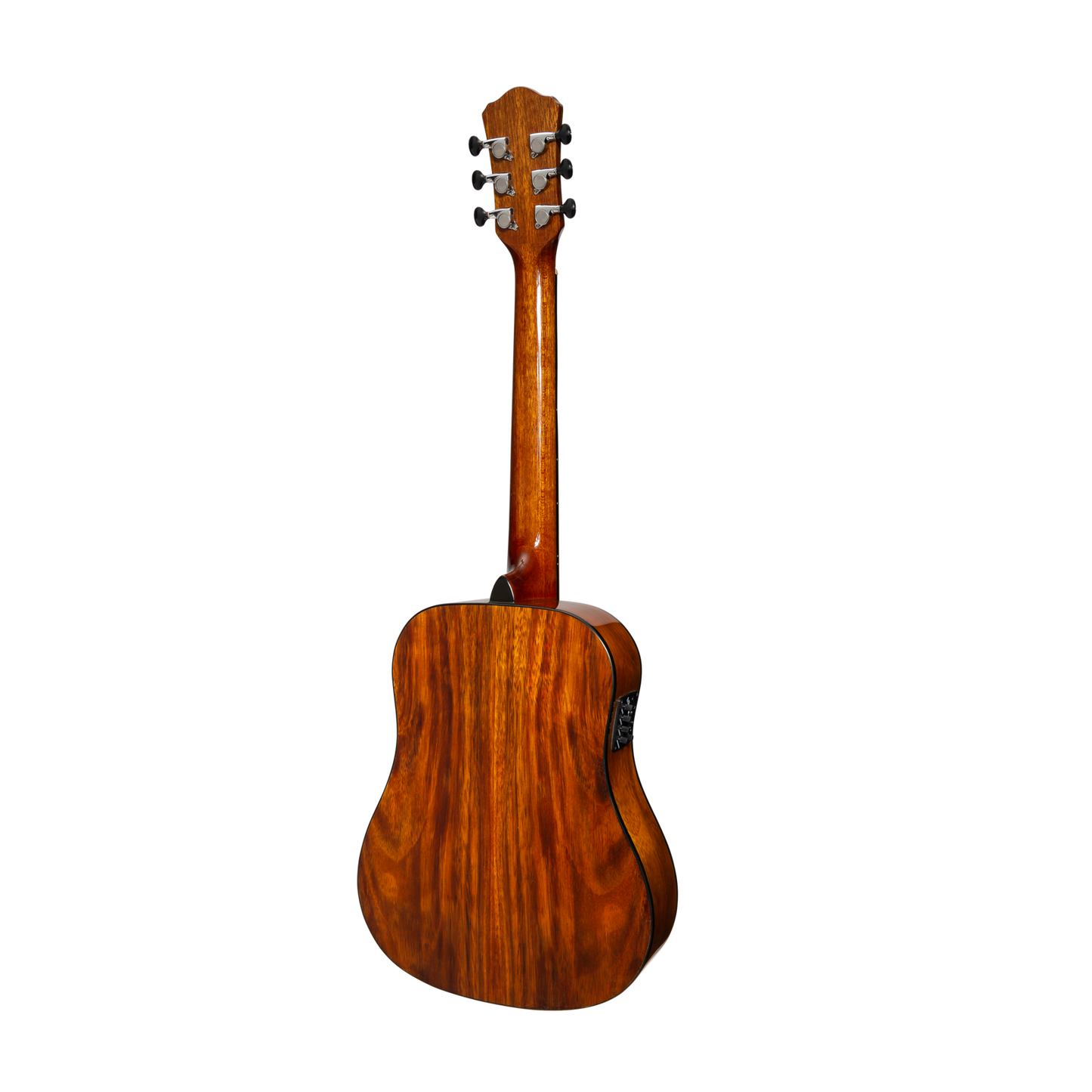 Martinez '51 Series' Acoustic-Electric Babe Traveller Guitar Teakwood Gloss Finish MBT-51G-TK — view 2