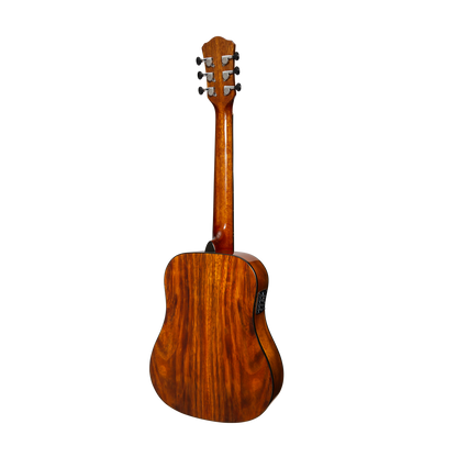Martinez '51 Series' Acoustic-Electric Babe Traveller Guitar Teakwood Gloss Finish MBT-51G-TK — view 2