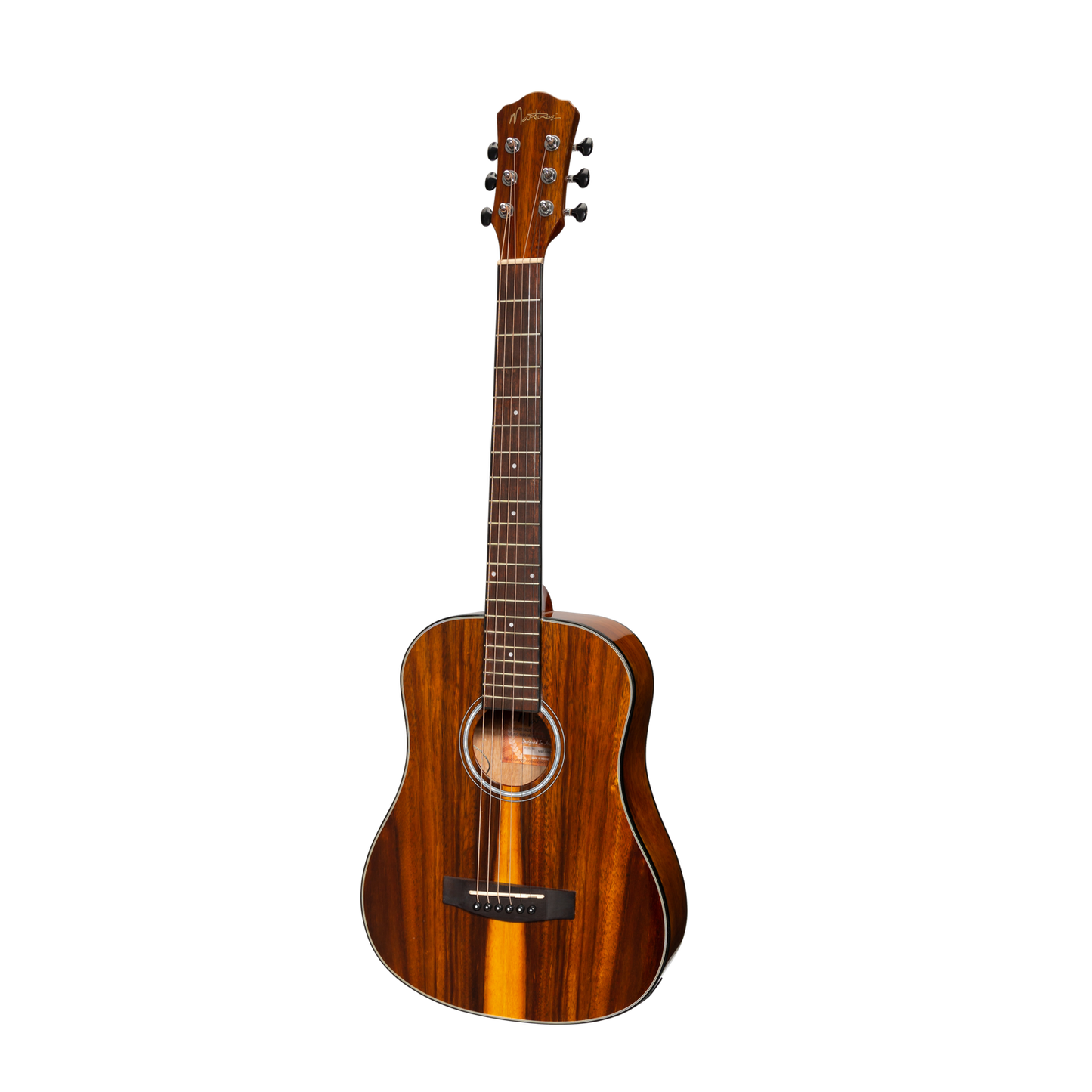 Martinez '51 Series' Acoustic-Electric Babe Traveller Guitar Teakwood Gloss Finish MBT-51G-TK
