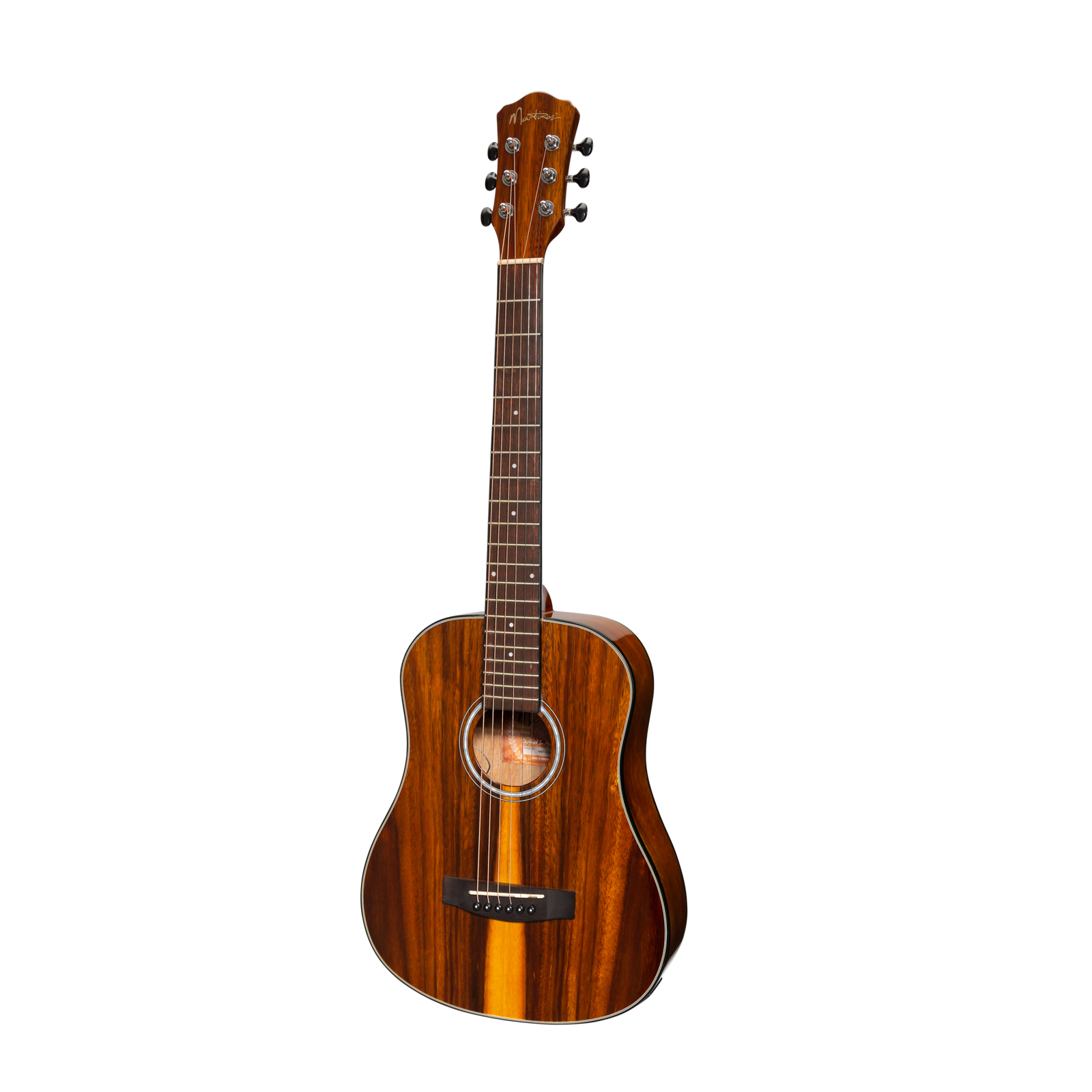Martinez '51 Series' Acoustic-Electric Babe Traveller Guitar Teakwood Gloss Finish MBT-51G-TK