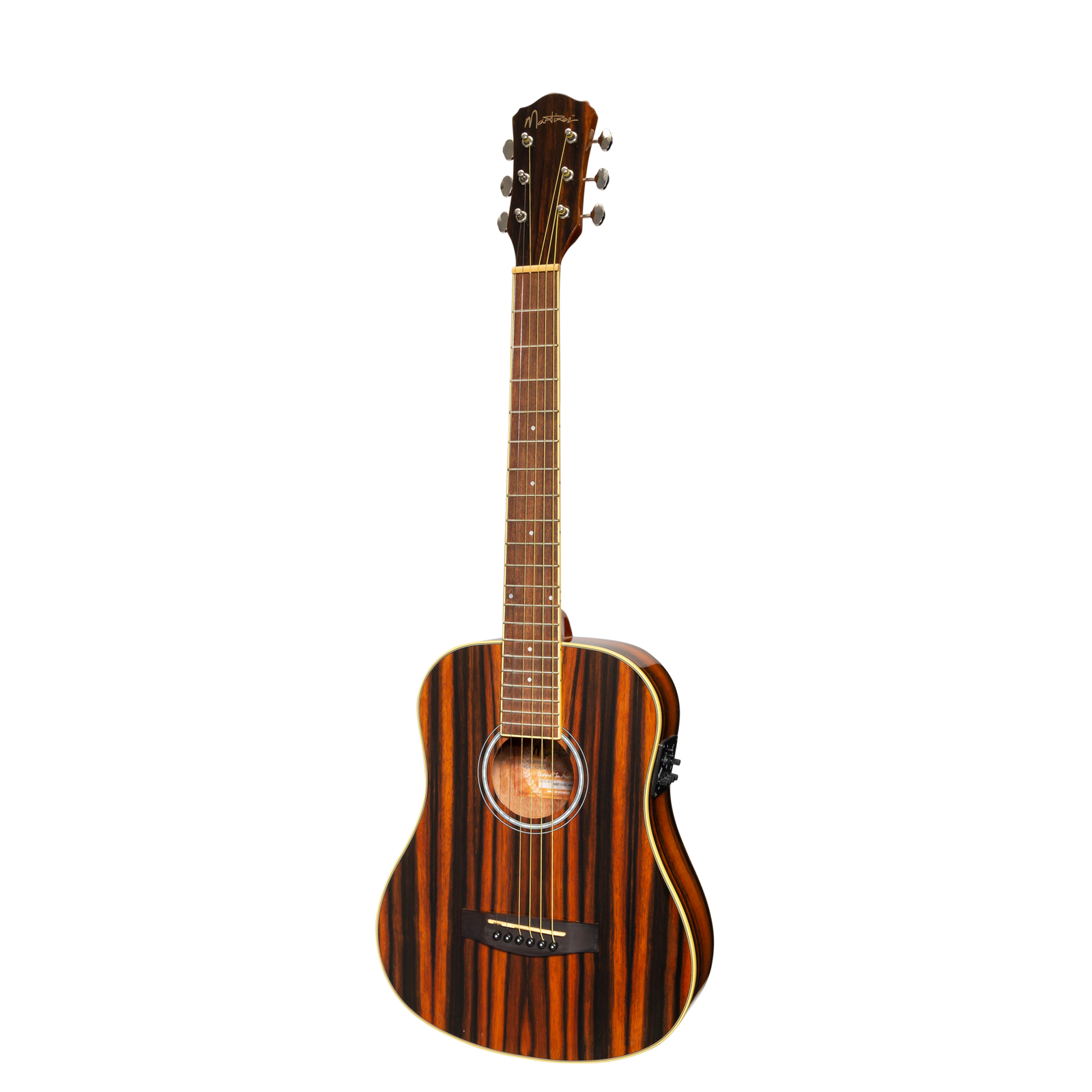 Martinez '51 Series' Left Handed Acoustic-Electric Babe Traveller Guitar Amara Gloss Finish